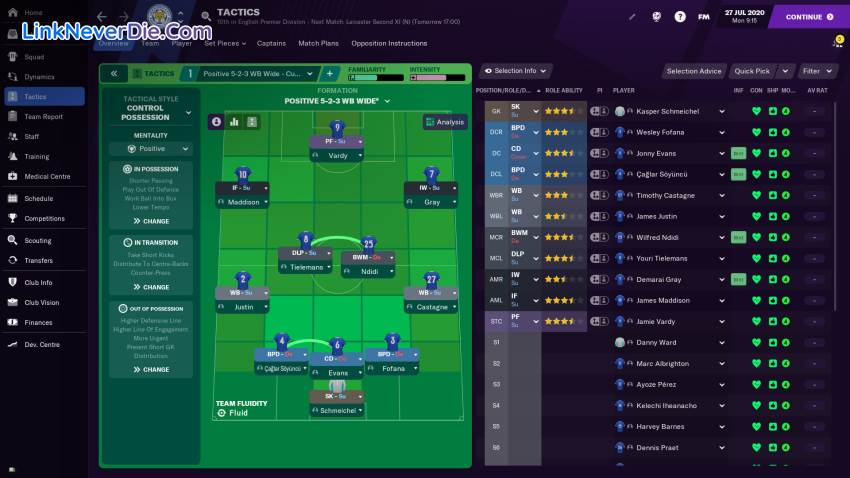 Hình ảnh trong game Football Manager 2021 (screenshot)