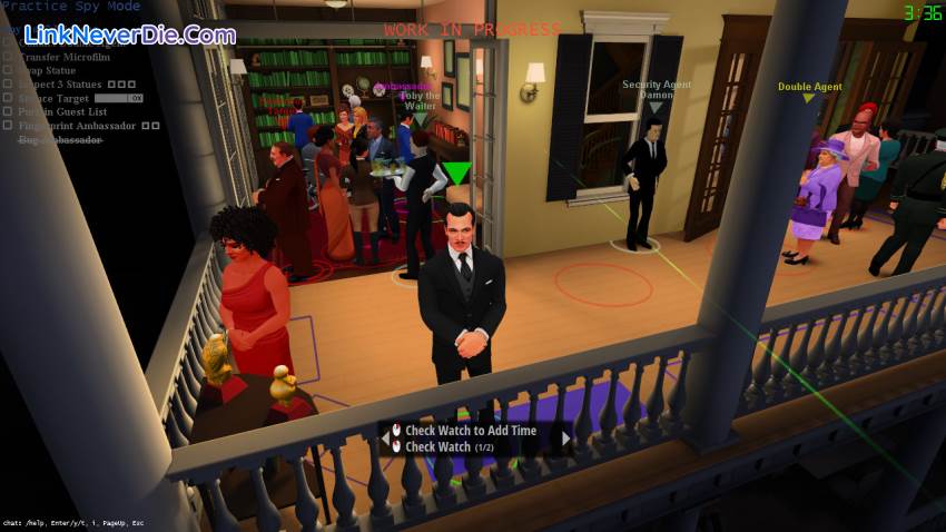 Hình ảnh trong game SpyParty (screenshot)