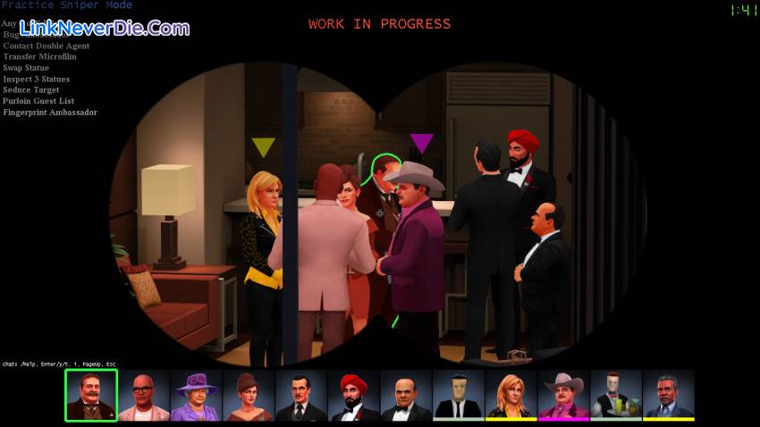 Hình ảnh trong game SpyParty (screenshot) Hình ảnh trong game SpyParty (screenshot)