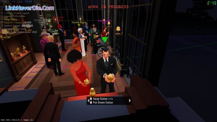 Hình ảnh trong game SpyParty (screenshot) Hình ảnh trong game SpyParty (screenshot)