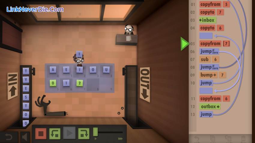 Hình ảnh trong game Human Resource Machine (screenshot)