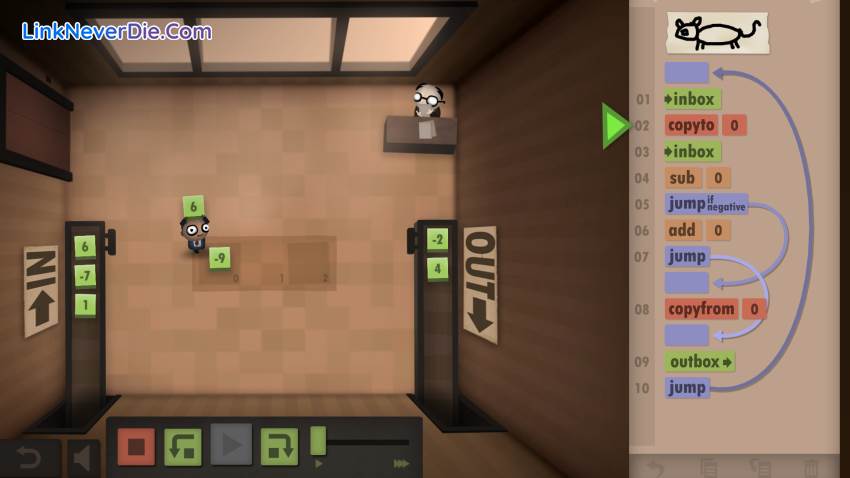 Hình ảnh trong game Human Resource Machine (screenshot)