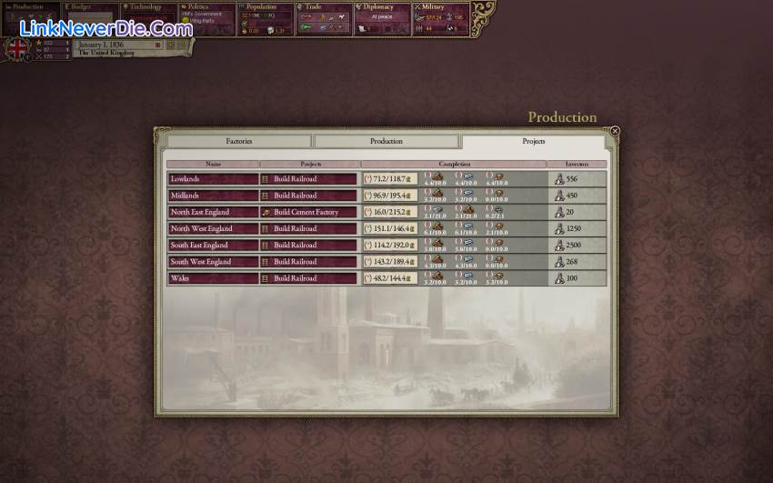 Hình ảnh trong game Victoria II (screenshot)