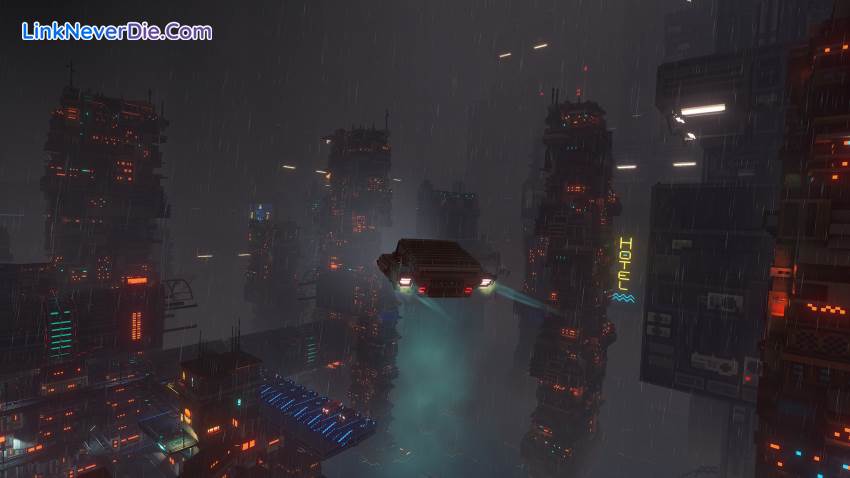 Hình ảnh trong game Cloudpunk (screenshot)