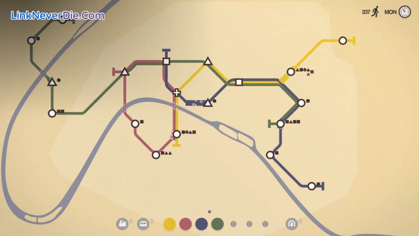 Hình ảnh trong game Mini Metro (screenshot)