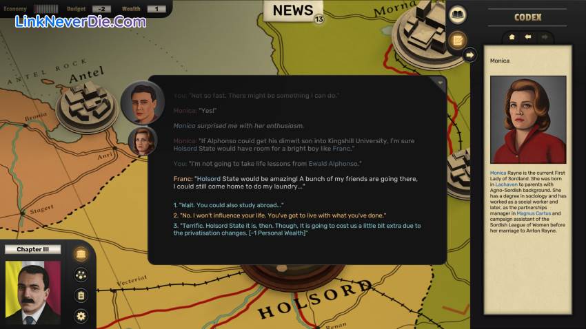 Hình ảnh trong game Suzerain (screenshot)