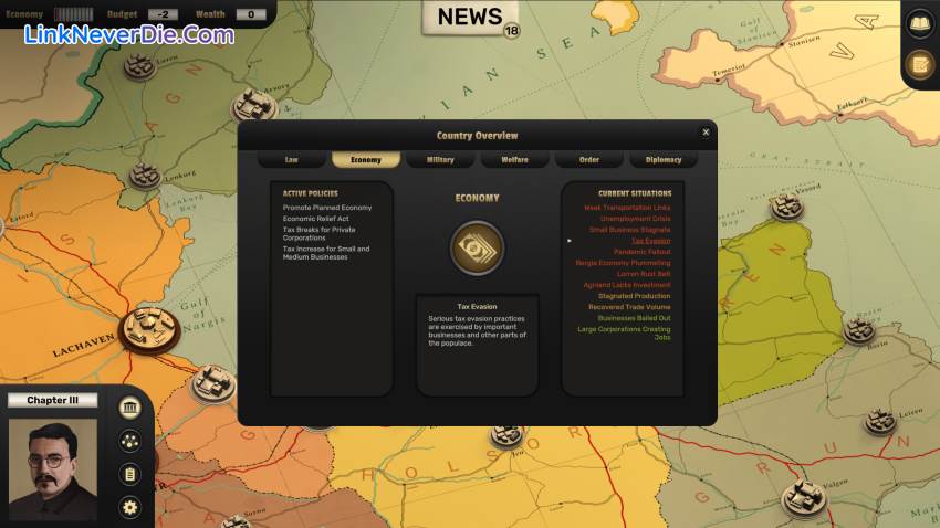 Hình ảnh trong game Suzerain (screenshot)