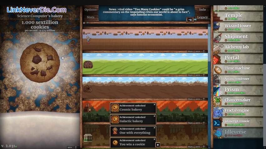Hình ảnh trong game Cookie Clicker (screenshot) Hình ảnh trong game Cookie Clicker (screenshot)