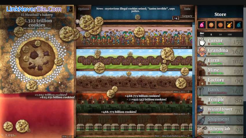 Hình ảnh trong game Cookie Clicker (screenshot) Hình ảnh trong game Cookie Clicker (screenshot)