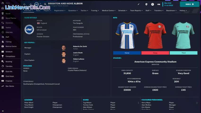 Hình ảnh trong game Football Manager 2023 (screenshot)