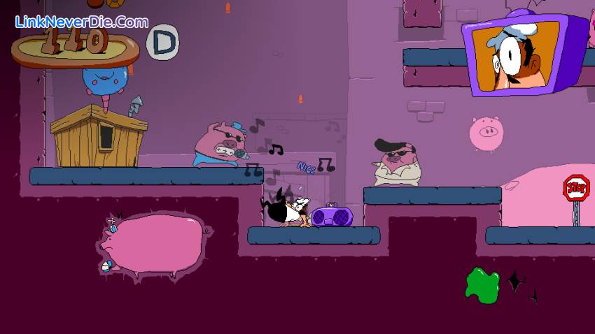 Hình ảnh trong game Pizza Tower (screenshot)
