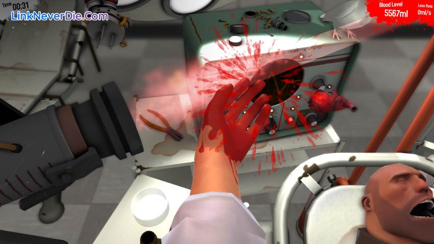 Hình ảnh trong game Surgeon Simulator (screenshot)