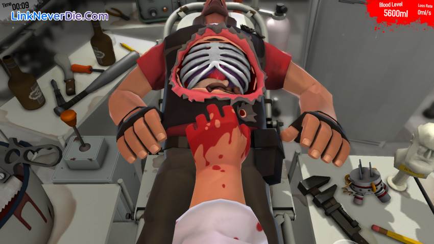 Hình ảnh trong game Surgeon Simulator (screenshot)