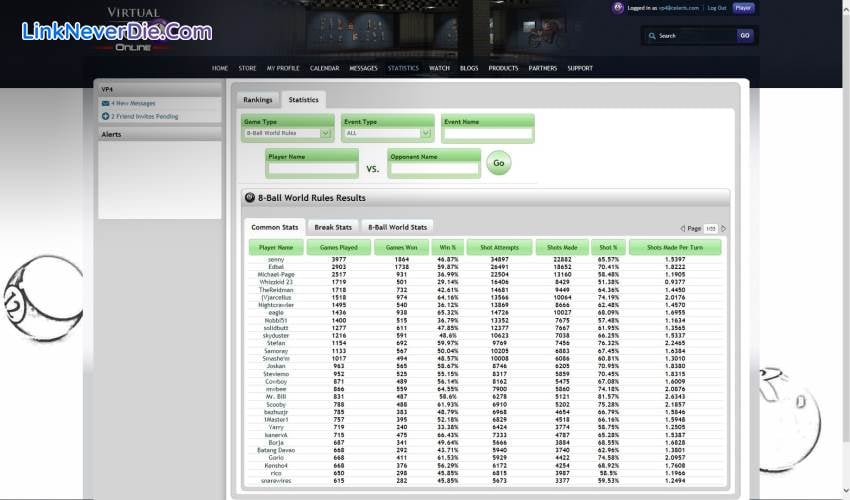 Hình ảnh trong game Virtual Pool 4 (screenshot)