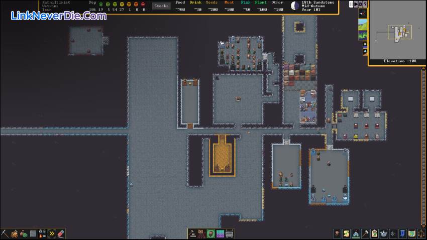 Hình ảnh trong game Dwarf Fortress (screenshot)