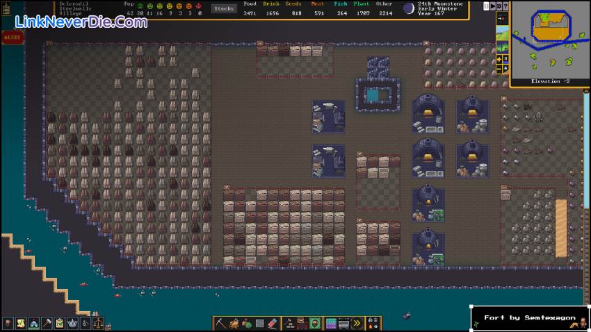 Hình ảnh trong game Dwarf Fortress (screenshot) Hình ảnh trong game Dwarf Fortress (screenshot)