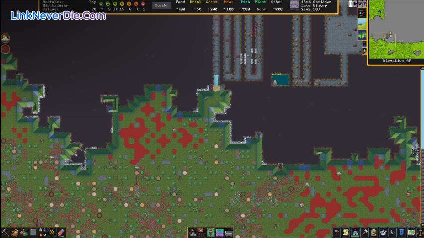 Hình ảnh trong game Dwarf Fortress (screenshot) Hình ảnh trong game Dwarf Fortress (screenshot)