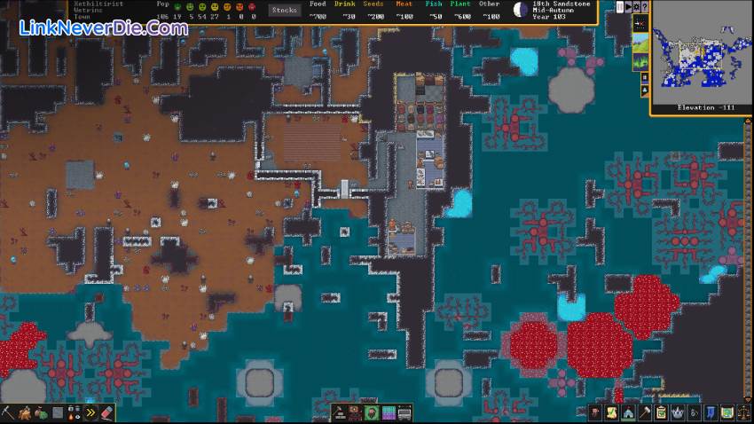 Hình ảnh trong game Dwarf Fortress (screenshot) Hình ảnh trong game Dwarf Fortress (screenshot)