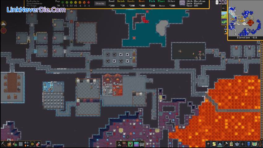 Hình ảnh trong game Dwarf Fortress (screenshot)