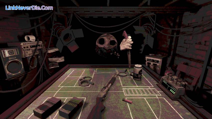 Hình ảnh trong game Buckshot Roulette (screenshot)