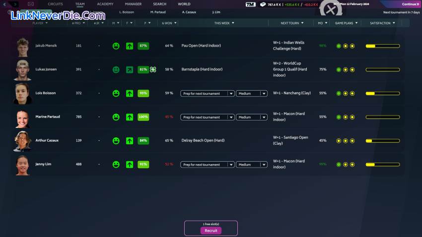 Hình ảnh trong game Tennis Manager 2024 (screenshot) Hình ảnh trong game Tennis Manager 2024 (screenshot)