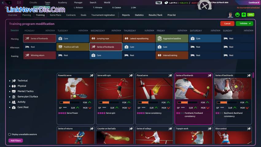 Hình ảnh trong game Tennis Manager 2024 (screenshot) Hình ảnh trong game Tennis Manager 2024 (screenshot)