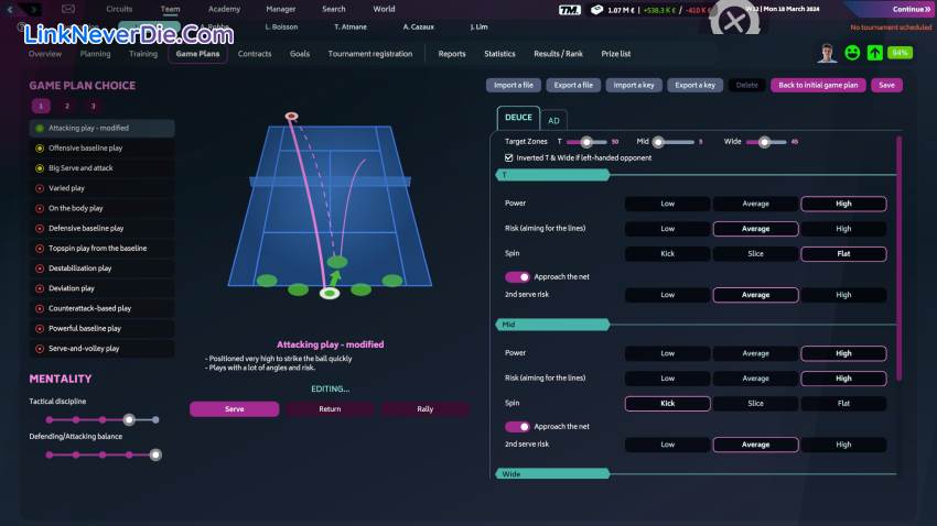 Hình ảnh trong game Tennis Manager 2024 (screenshot) Hình ảnh trong game Tennis Manager 2024 (screenshot)