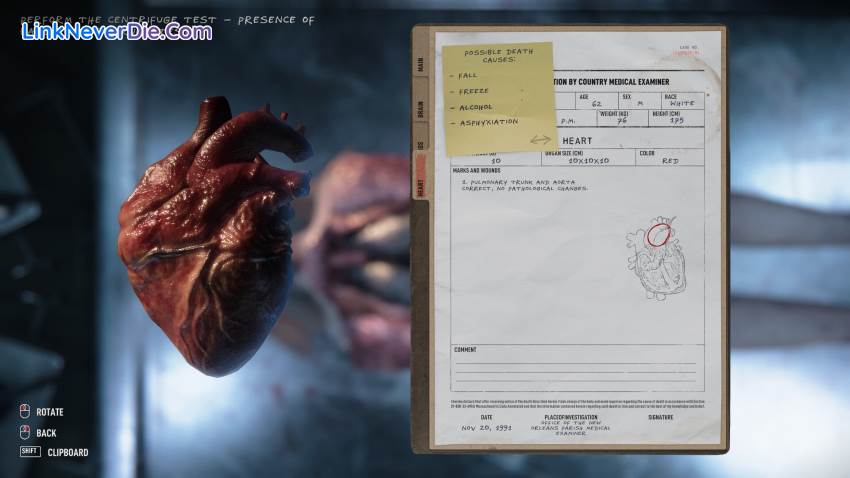 Hình ảnh trong game Autopsy Simulator (screenshot)