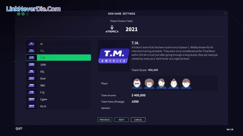 Hình ảnh trong game League Manager 2022 (screenshot)