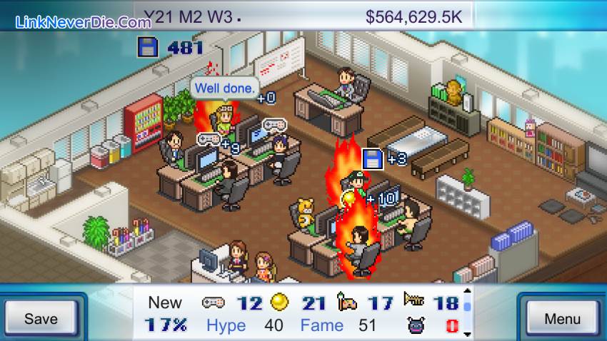 Hình ảnh trong game Game Dev Story (screenshot) Hình ảnh trong game Game Dev Story (screenshot)